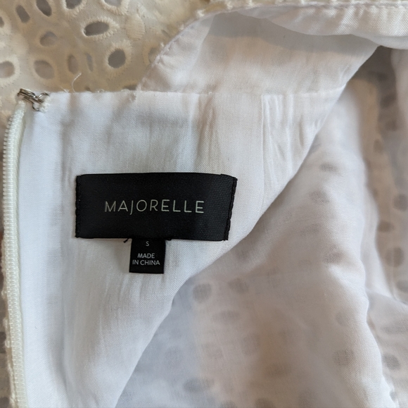 Majorelle Small Run Wild Dress White Eyelet High Low Spring Summer Bridal Shower - Picture 7 of 9